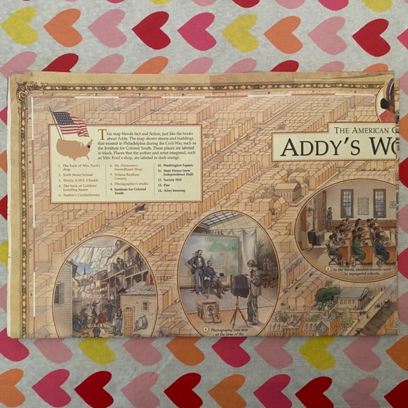 Vintage American Girl Pleasant Company Addy’s World 1864 Map - Picture 2 of 9